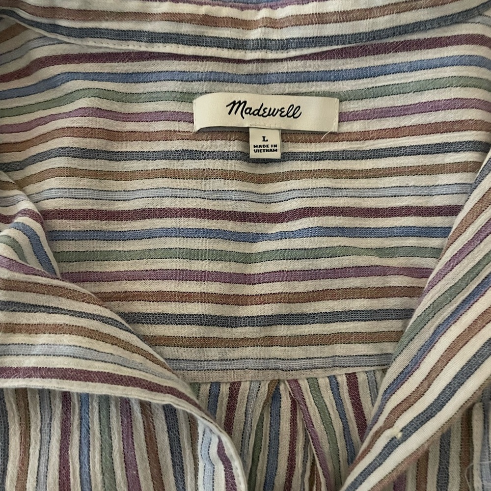 Madewell stripe button top